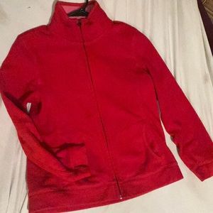 Red old navy zip up fleece